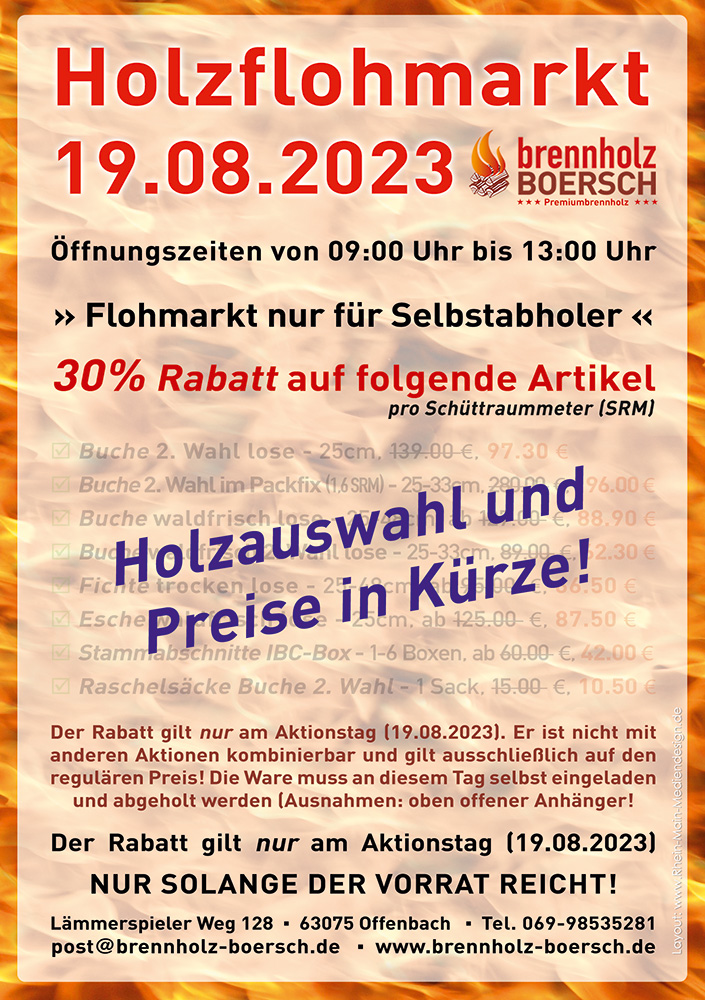 brennholzboerschflohmarktpreiseA52023Augustv1 Brennholz Boersch